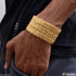 3 Line Bahubali Superior Quality High-class Design Gold Plated Bracelet - Style B264