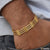 3 line diamond - gold plated kohli bracelet for men - style