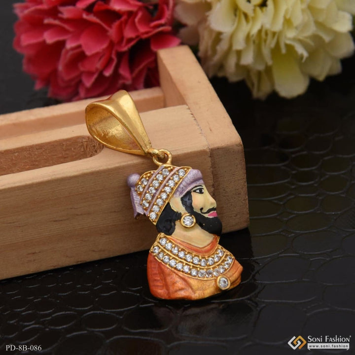 Gold Locket Shivaji Maharaj Gold Pendant Shivaji Maharaj With