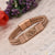 V Shape Superior Quality High-class Design Rose Gold Bracelet For Men - Style C054