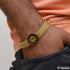 Star in Round Attention-Getting Design Golden Color Bracelet for Men - Style C067