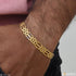 1 Gram Gold Plated Delicate Design Fashionable Design Bracelet for Men - Style C486