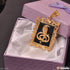 Goga Maharaj Handmade Gold Pendant with Black Background - Style A031