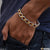 Dual Colour with Rudraksh Design Golden & Silver Color Bracelet for Men - Style B178