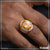 1 Gram Gold Plated Yellow Stone With Diamond Best Quality Ring For Men - Style B203