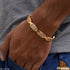 5 Line Diamond With Diamond Exciting Design Rose Gold Bracelet For Men - Style B198