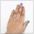 Woman’s hand with blue mani and white diamond ring - 92.5 Sterling Silver Decorative Design Ring