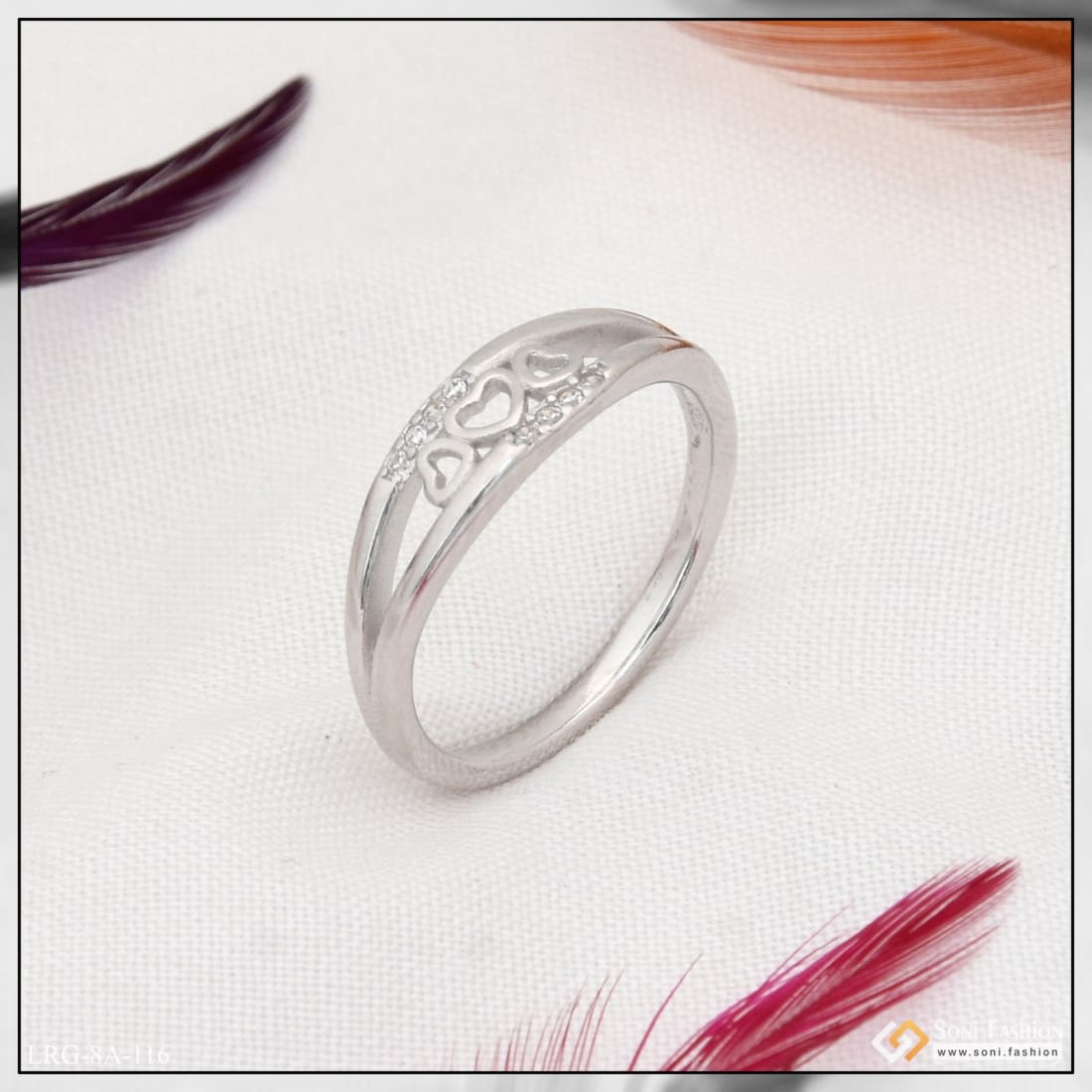 925 Silver Zirconia Ink Design Couple Rings – VOYLLA