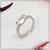 Sterling silver fashion forward ring with diamond - LRG-112