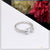 Sterling silver fashion-forward ring with diamond detail
