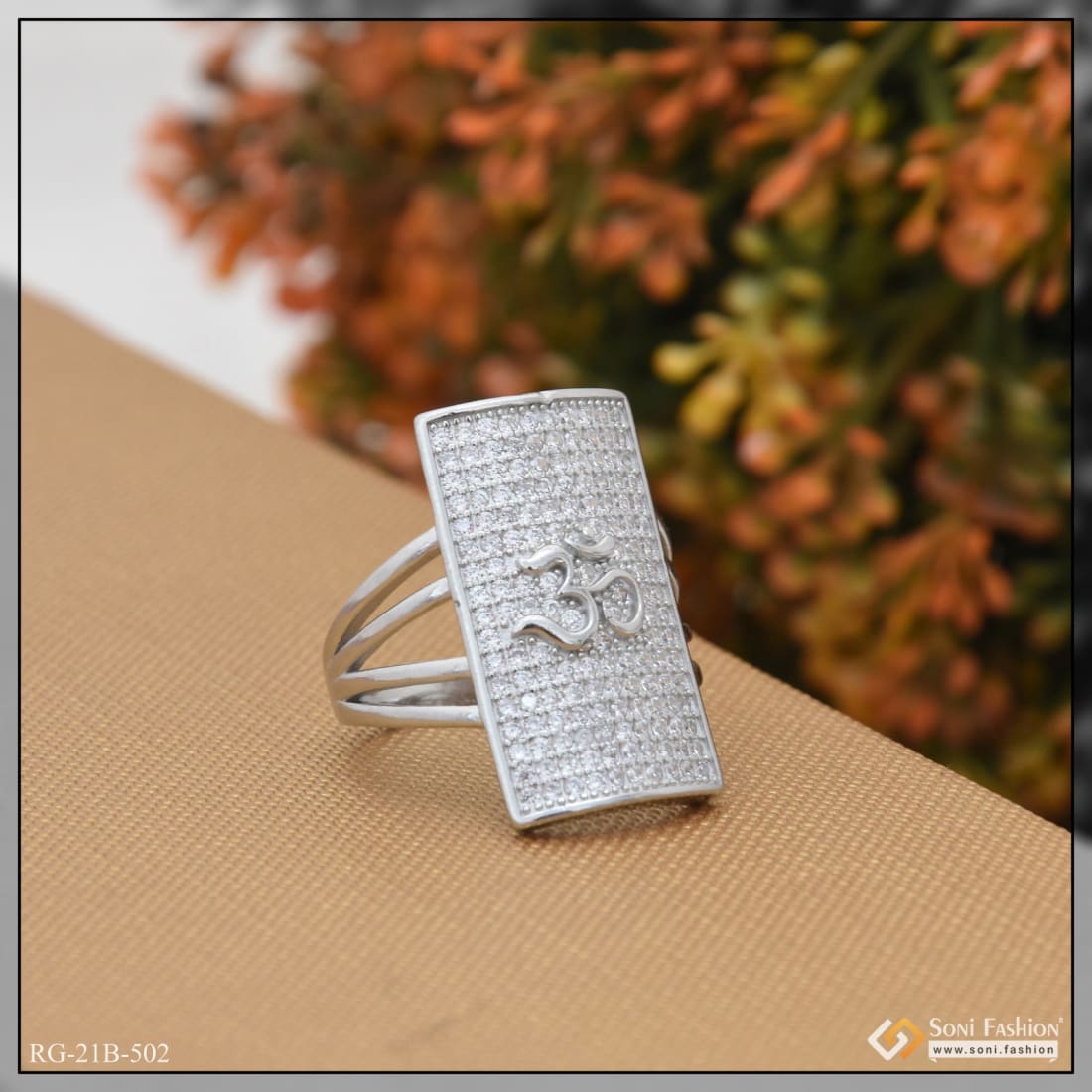 sterling silver with diamond hand-crafted design ring for men