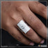 92.5 Sterling Silver with Diamond Hand-Crafted Design Ring for Men - Style B502