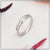 Sterling silver hand-crafted diamond ring for women
