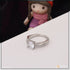 92.5 Sterling Silver With Diamond Brilliant Design Ring For Ladies - Style Lrg-096