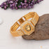 1 Gram Gold Forming Lion with Diamond Antique Design Kada for Men - Style A952