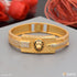 1 Gram Gold Forming Lion With Diamond Fashionable Design Kada For Men - Style A953