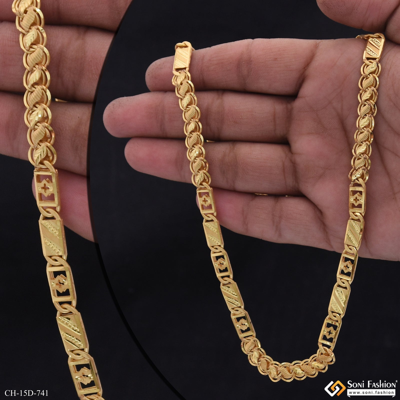 Navabi Chain Amazing Design Gold Plated Kohli Nawabi Chain for Men - Style D741 ...