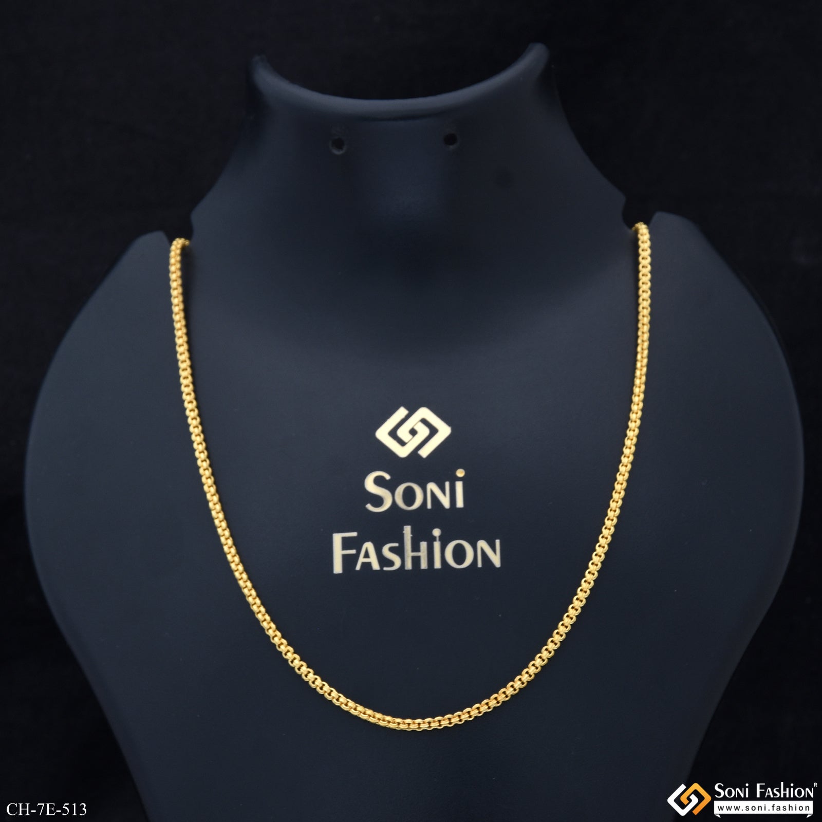 Buy Artisanal Design Gold Plated Box Chain for Men - Style E513 – Soni ...