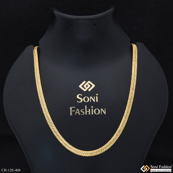Artisanal Design Gold Plated Snake Chain for Men - Style E404