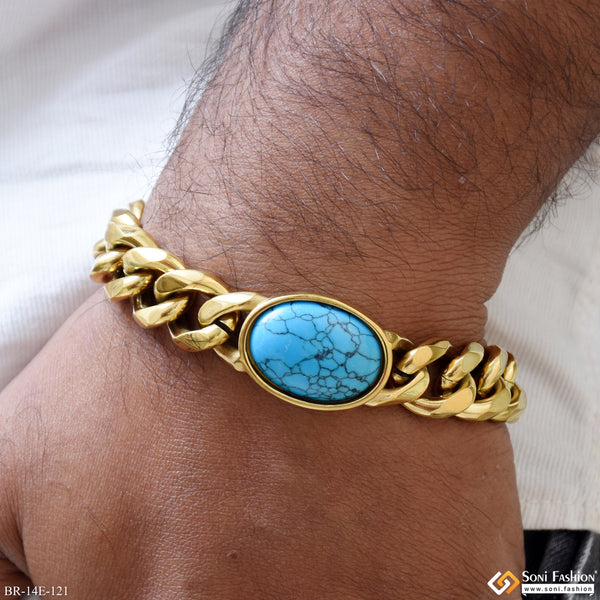 Artisanal Design Stainless Steel Link Bracelet for Men - Style E121