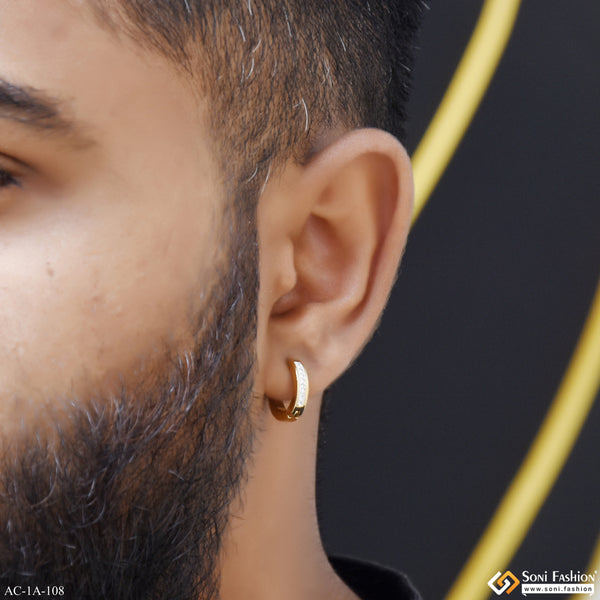 Artisanal Design Stainless Steel Stud Earring for Men (1 Pc) - Style A108