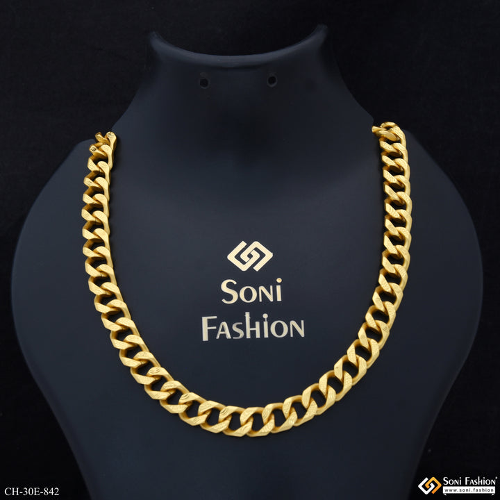 Attention-Getting Design Gold Plated Link Chain for Men - Style E842 ...
