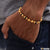 Attention-Getting Design Gold Plated Rudraksha Bracelet for Men - Style C999