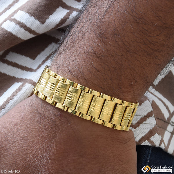 Awesome Design Gold Plated Bracelet for Men - Style E105