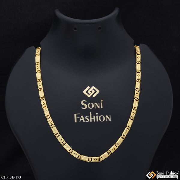 Awesome Design Gold Plated Nawabi Chain for Men - Style E173