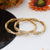 Decorative Design with Diamond Designer Gold Plated Bangles for Ladies - Style A024