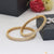 Exclusive Design with Diamond Fashionable Gold Plated Bangles for Lady - Style A023