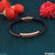 Black Rose Gold Rubber Superior Quality Sparkling Design Stainless Steel Bracelet - Style B019
