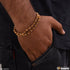 Glittering Design 2 Line Rudrakasha Gold Plated Bracelet for Men - Style B020