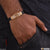 Om with Diamond Distinctive Design Best Quality Gold Plated Bracelet for Men - Style B025