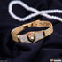 Lion Face Gold Plated Stainless Steel Adjustable Belt Bracelet - Style A029