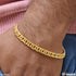 Link Classic Design Superior Quality Gold Plated Bracelet for Men - Style D049