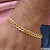 Ring Into Ring Sophisticated Design Gold Plated Bracelet for Men - Style D050