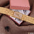 Gold-plated bracelet with diamond design in pink box - Jaguar style A051