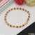 Etched Design High-Quality Gold Plated Rudraksha Bracelet for Men - Style D069