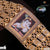 Big Size Krishna Photo with Diamond Attention-Getting Gold Plated Bracelet - Style A094