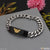 W Shape Artisanal Design Black & Golden Color Bracelet for Men - Style C095