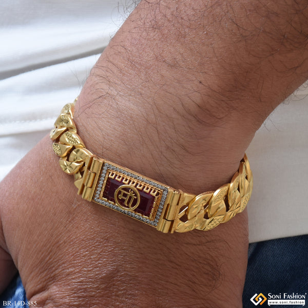 Maa Fabulous Design Gold Plated Pokal Bracelet for Men - Style D885