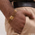 Om with diamond latest design gold plated rudraksha bracelet