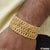 Wave Pokal Sophisticated Design Gold Plated Bracelet for Men - Style D068