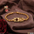 Ganesha with Bead Delicate Design Gold Plated Bracelet for Men - Style B080