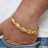1 Gram Gold Plated 2 In 1 Kohli Excellent Design Bracelet for Men - Style D098