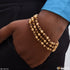 3 Line Brown Fancy Design High-Quality Gold Plated Rudraksha Bracelet - Style B286