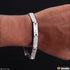 Very Delicate Glossy Lines With Dull Finish Silver Color Bracelet For Men - Style A678
