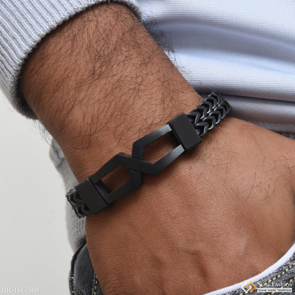 Brilliant Design Premium-Grade Quality Black Color Bracelet for Men - Style C304