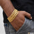 1 Gram Gold Forming - 2 Line Best Quality Gold Plated Bracelet For Men - Style B742